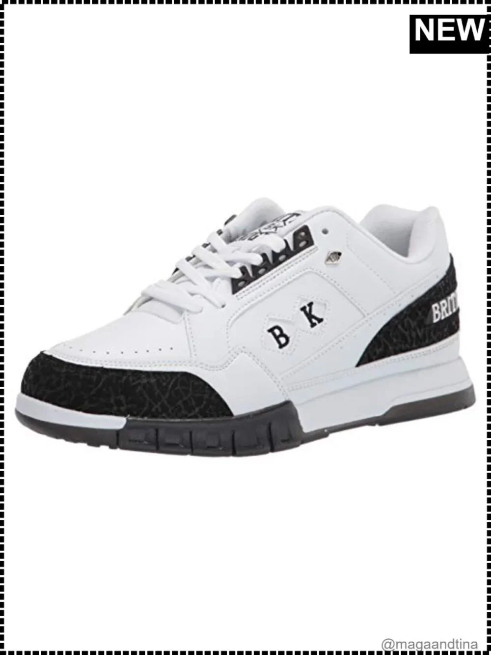 Faux Leather Retro Fashion Sneaker Lightweight Cushioned Comfort Lace-Up Casual